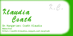 klaudia csath business card